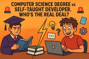 Read more about the article Computer Science Degree vs Self-Taught Developer. Who’s the deal?