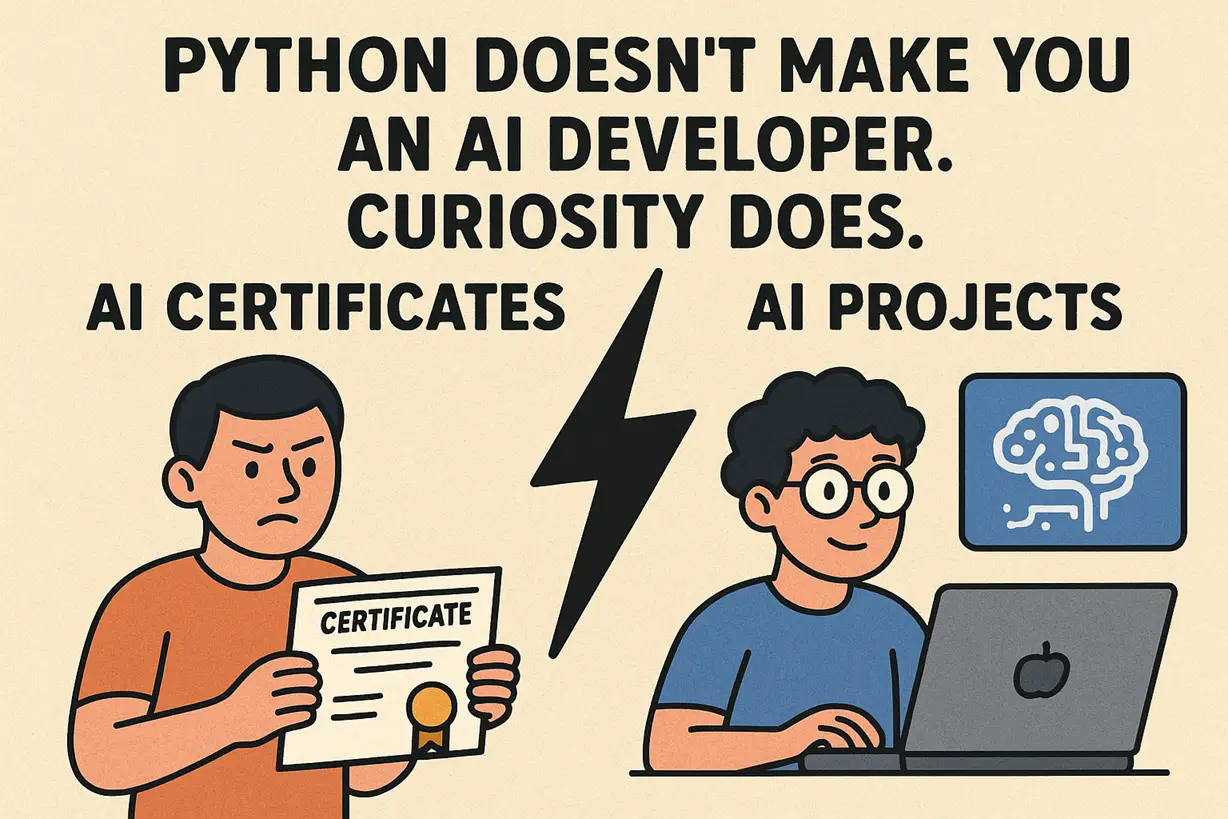 Read more about the article Python doesn’t make you an AI developer. Curiosity does.